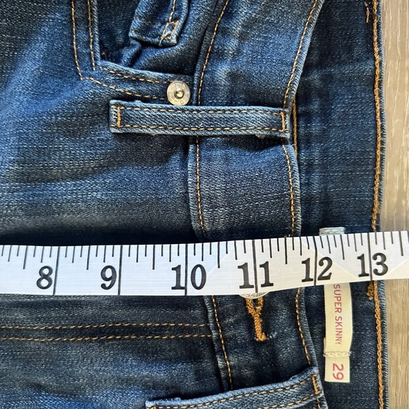 Levi's Mile High Super Skinny Medium Wash Jeans Size 29 - Picture 12 of 13